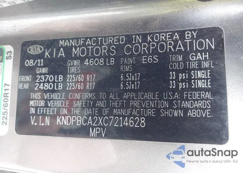 2012 Kia Sportage Lx from USA, damaged, VIN KNDPBCA2XC7214628